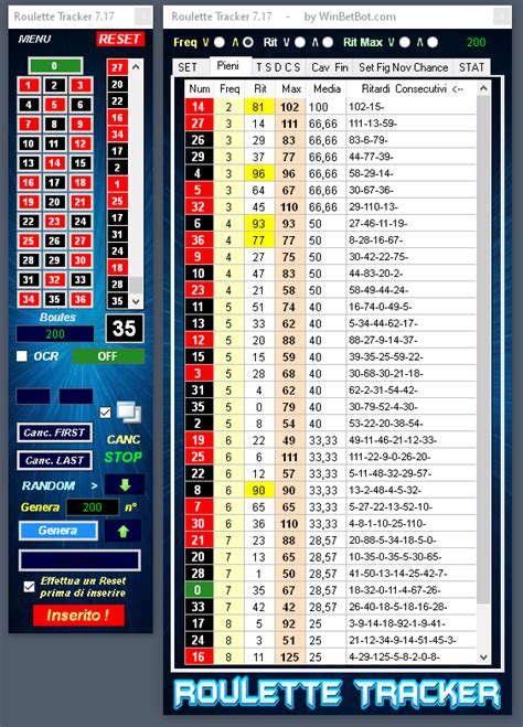 Roulette Tracker, Signals, and Live Stats.